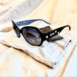 Coach Sunglasses w cute white flowers, pink gems